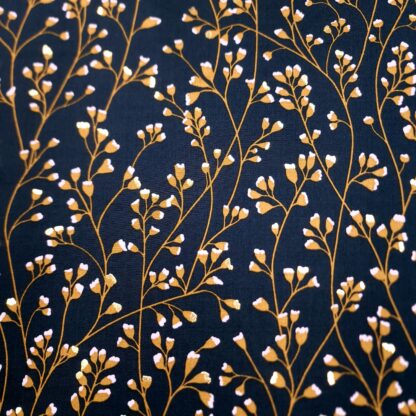radiance foil small flowers navy